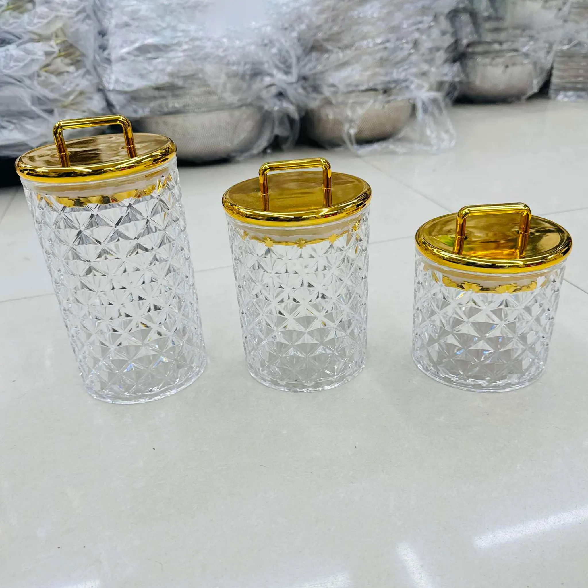 3pc Acrylic Spice jar set